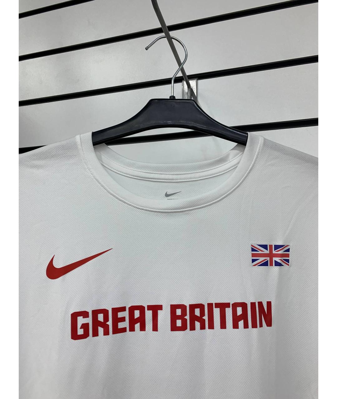 NIKE Белая синтетическая футболка, фото 3