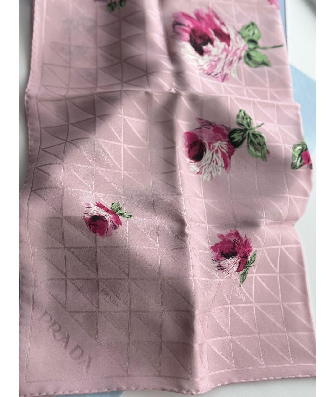 PRADA Розовый платок, фото 6