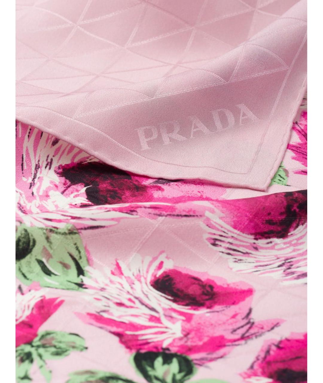 PRADA Розовый платок, фото 4