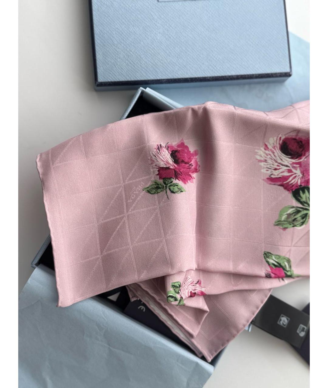 PRADA Розовый платок, фото 5