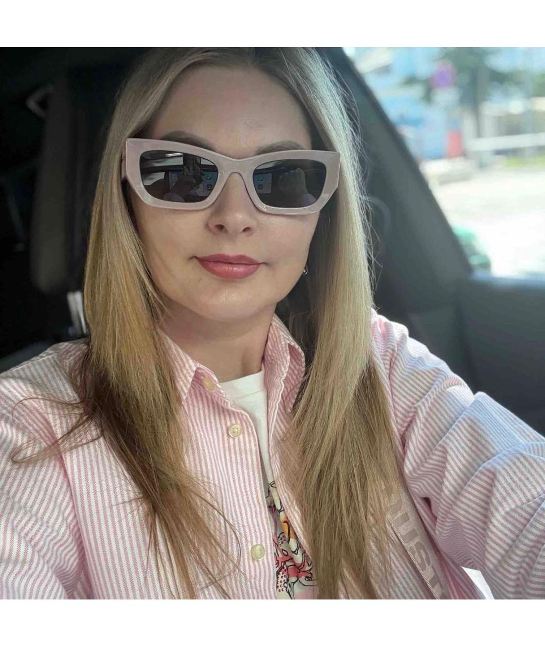 MIU MIU Розовые пластиковые солнцезащитные очки, фото 7