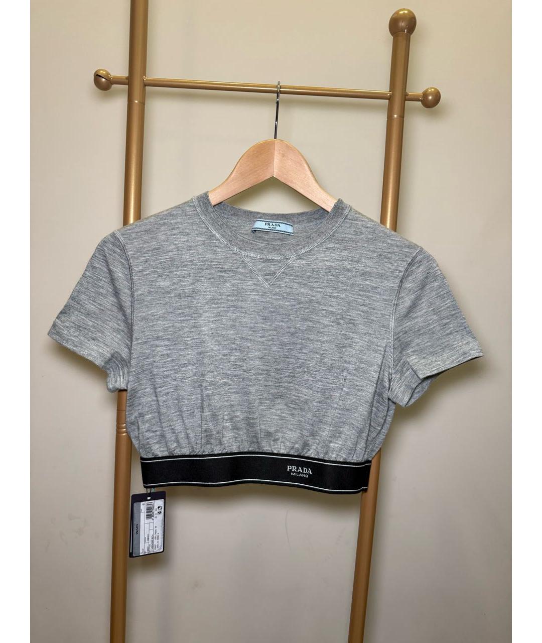 PRADA Серая футболка, фото 5