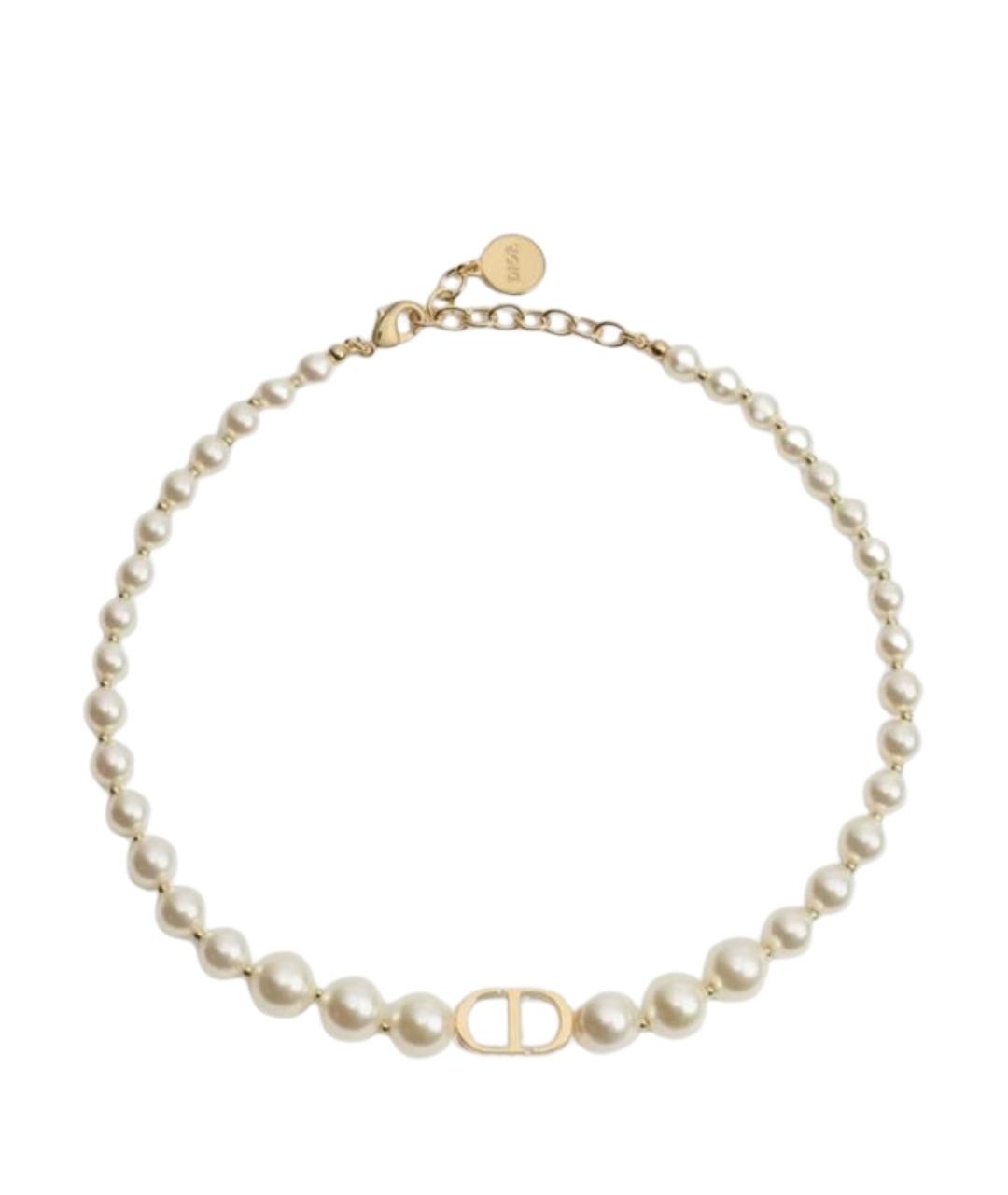 CHRISTIAN DIOR Белое жемчужное колье, фото 1