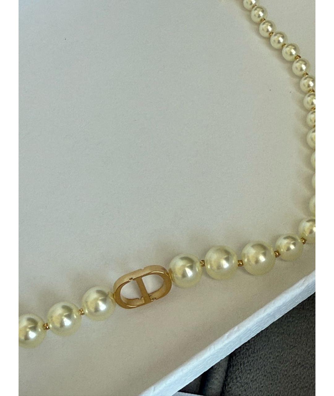 CHRISTIAN DIOR Белое жемчужное колье, фото 5