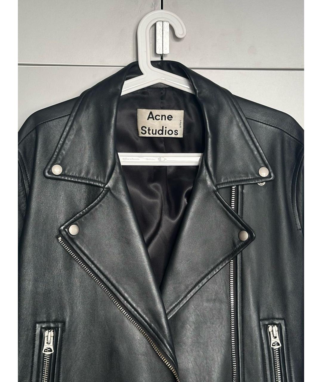 ACNE STUDIOS Черная кожаная куртка, фото 3