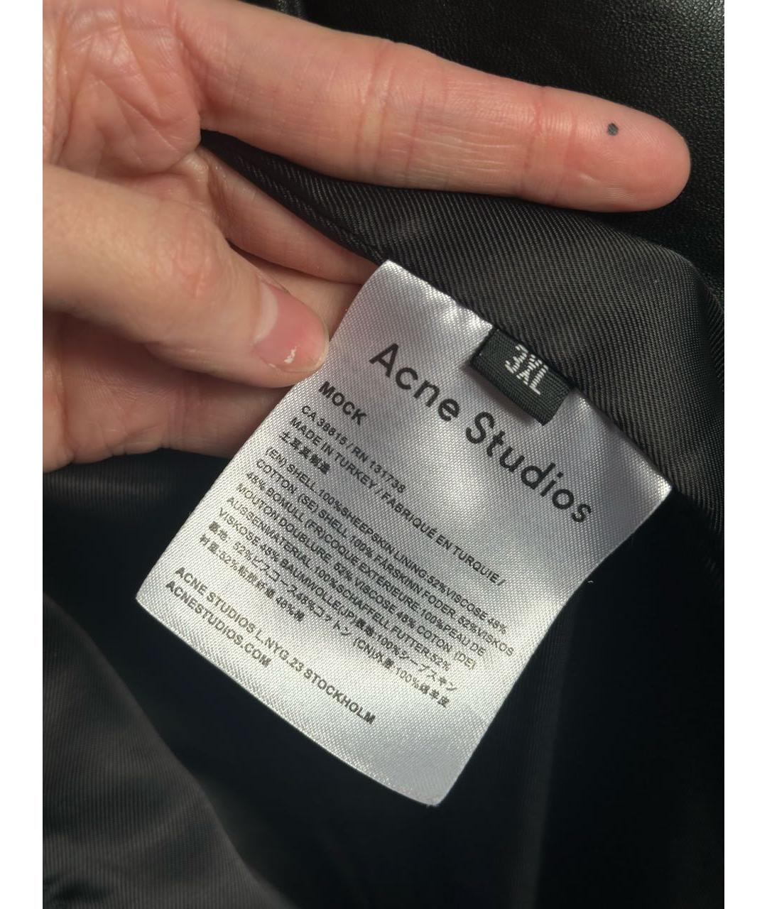 ACNE STUDIOS Черная кожаная куртка, фото 6