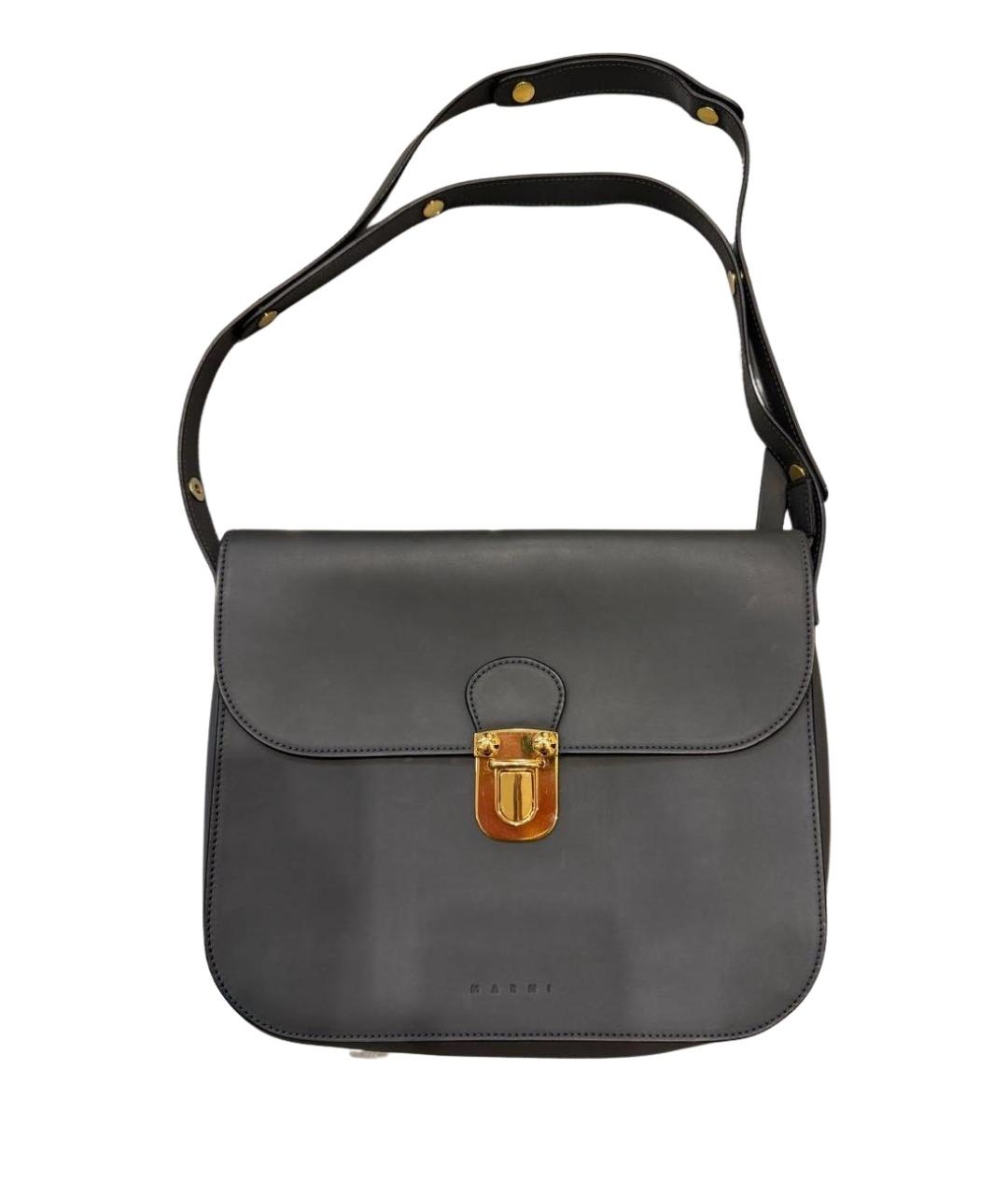 MARNI Серая кожаная сумка через плечо, фото 1