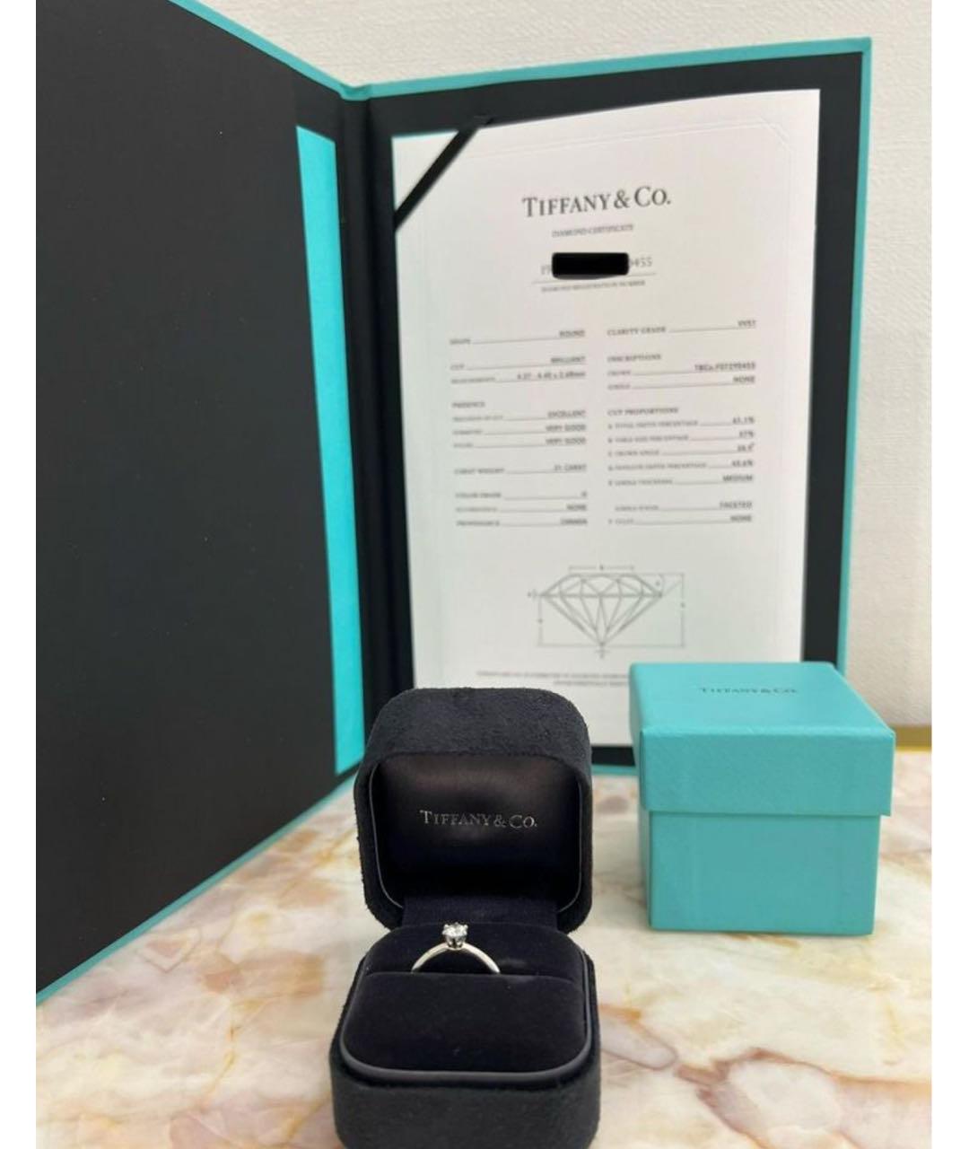 TIFFANY&CO Серебряное платиновое кольцо, фото 2