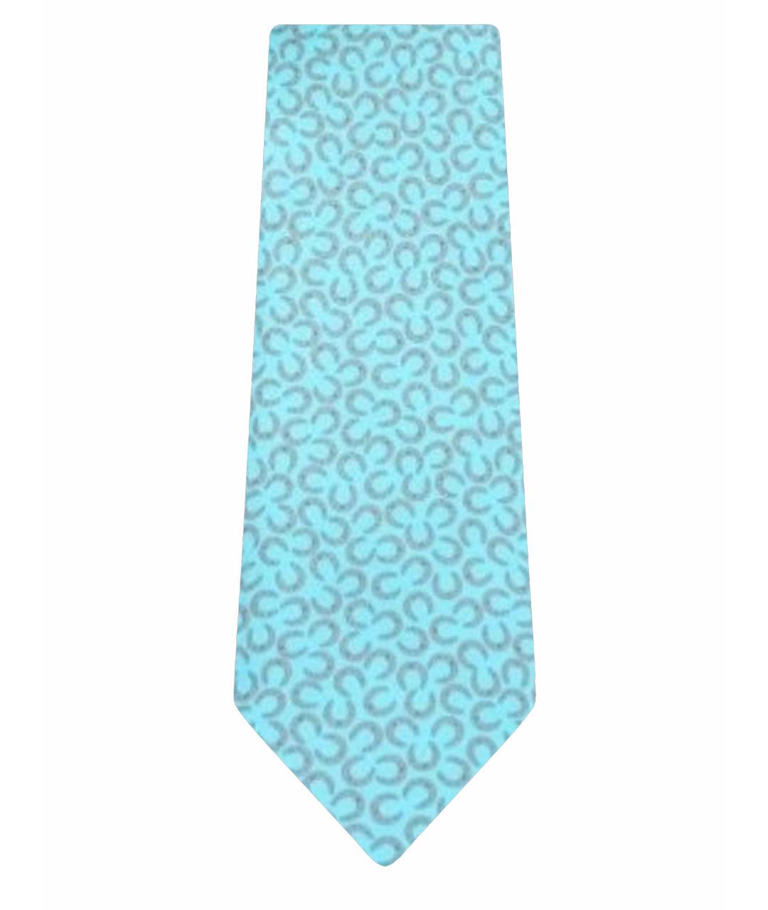 HERMES Голубой галстук, фото 1