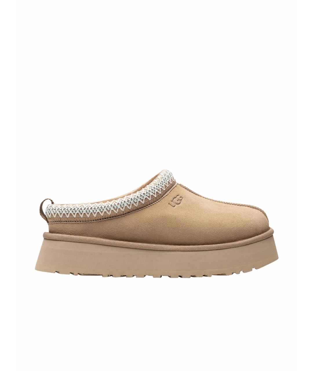 UGG AUSTRALIA Бежевые замшевые сабо, фото 1