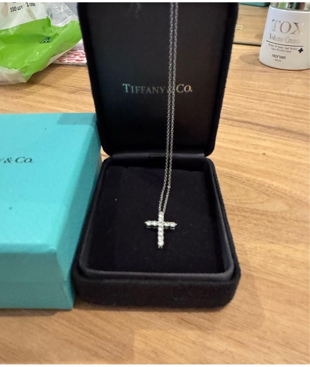 TIFFANY&CO Белая платиновая подвеска, фото 3