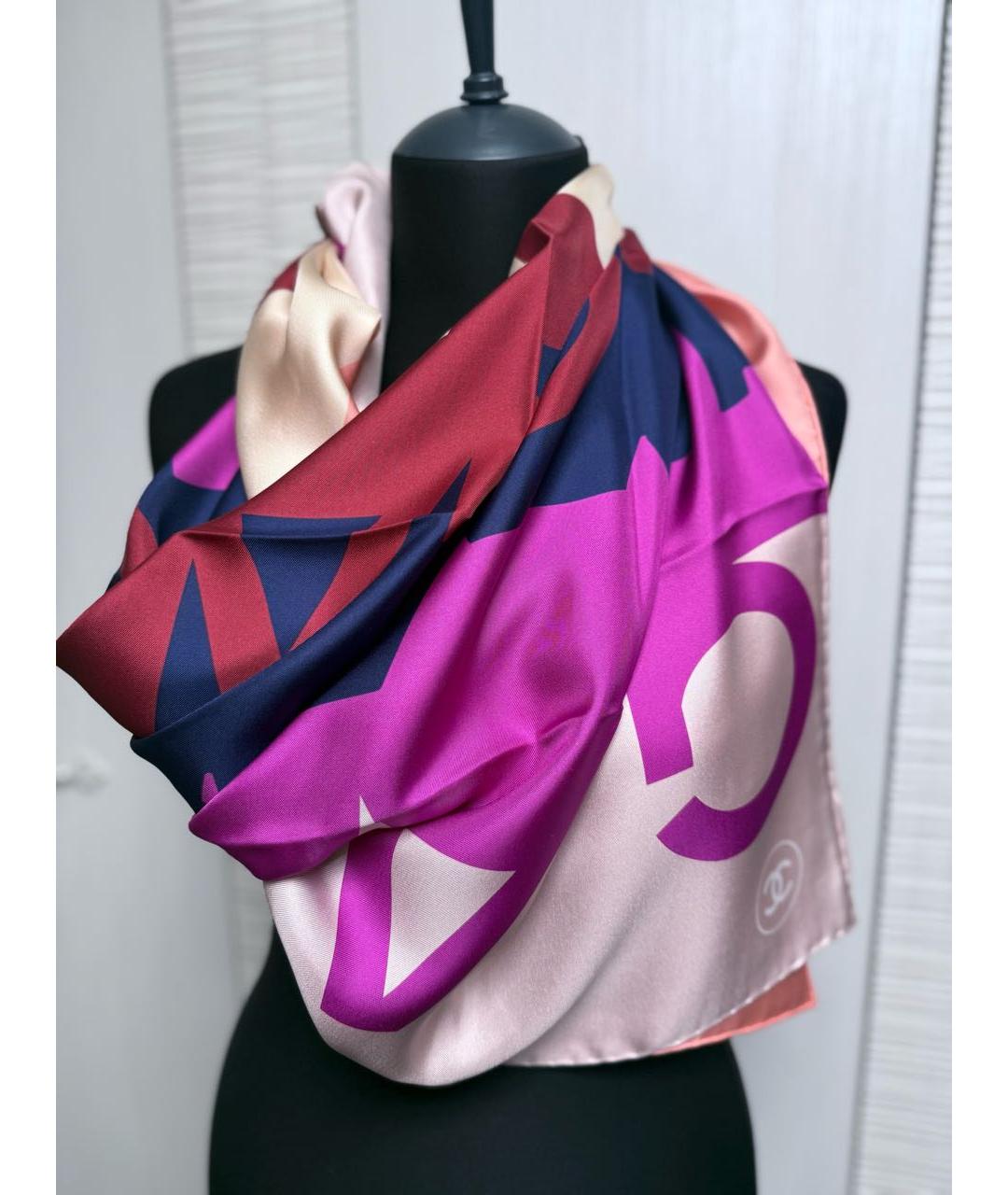 CHANEL Мульти шелковый платок, фото 3