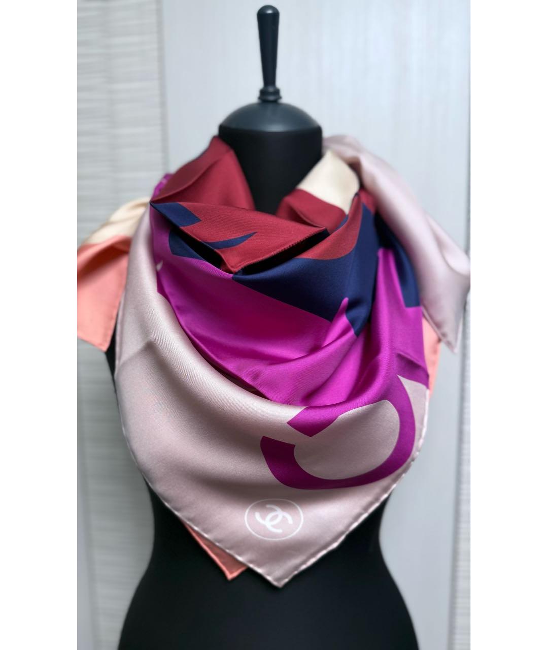 CHANEL Мульти шелковый платок, фото 4