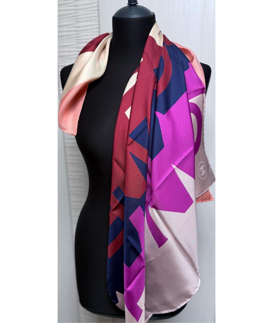 CHANEL Мульти шелковый платок, фото 2