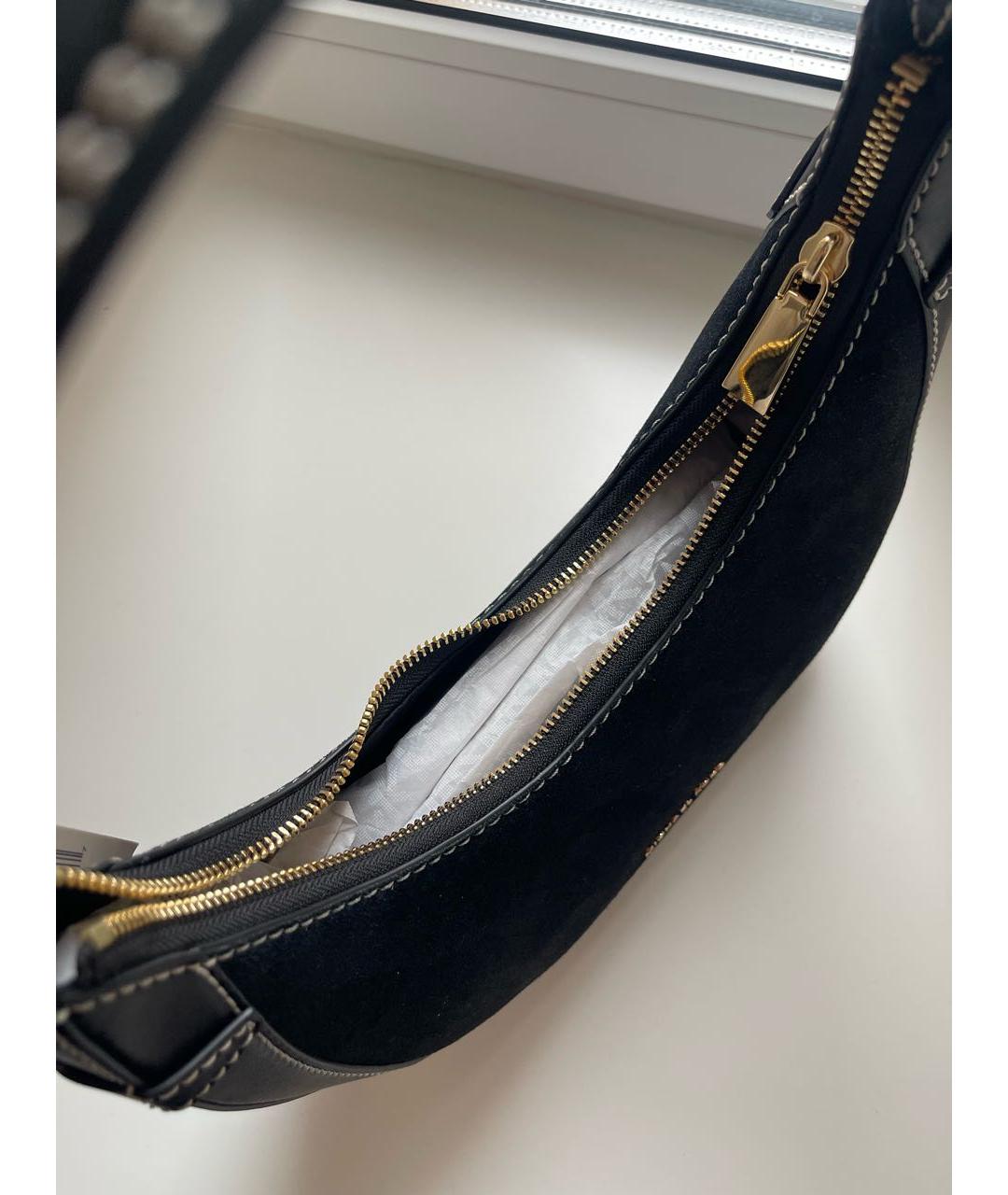 MICHAEL KORS Черная кожаная сумка с короткими ручками, фото 4