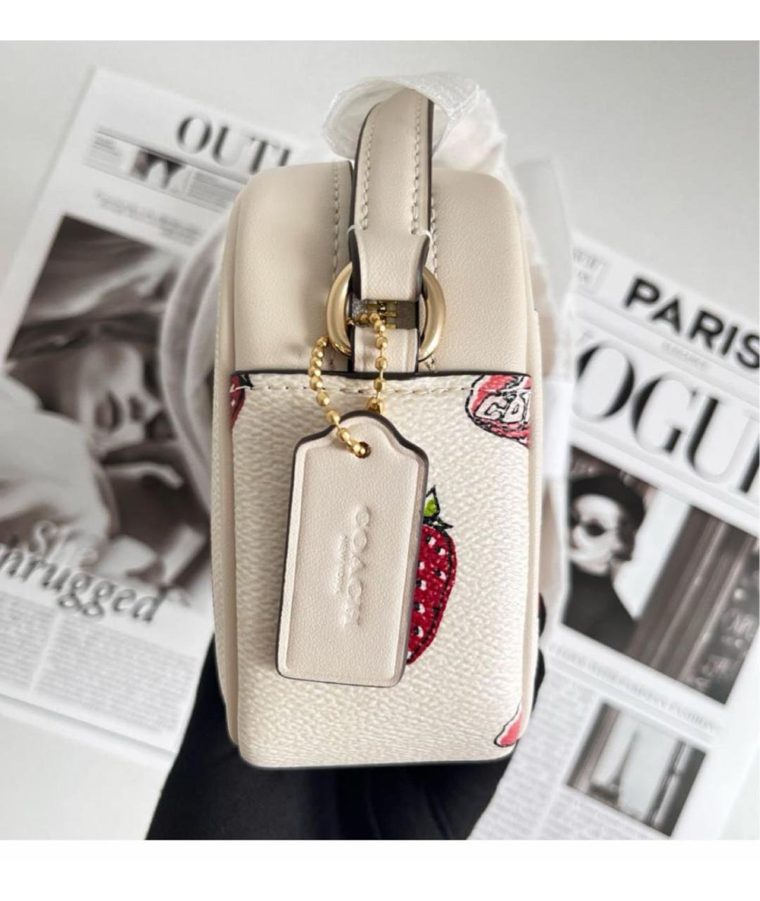 COACH Белая сумка через плечо, фото 7