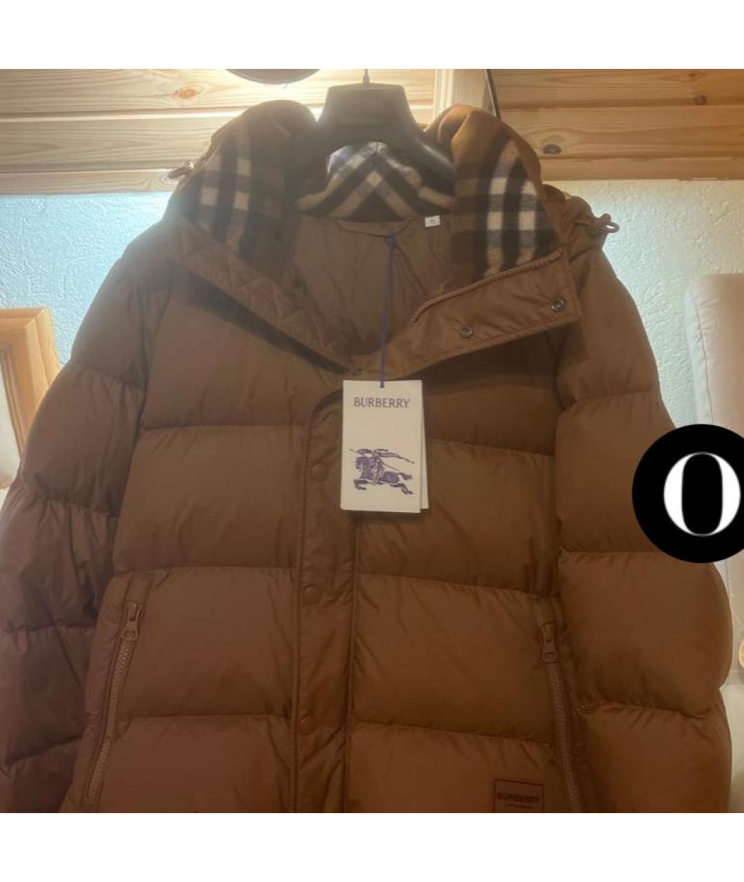 BURBERRY Коричневый пуховик, фото 2
