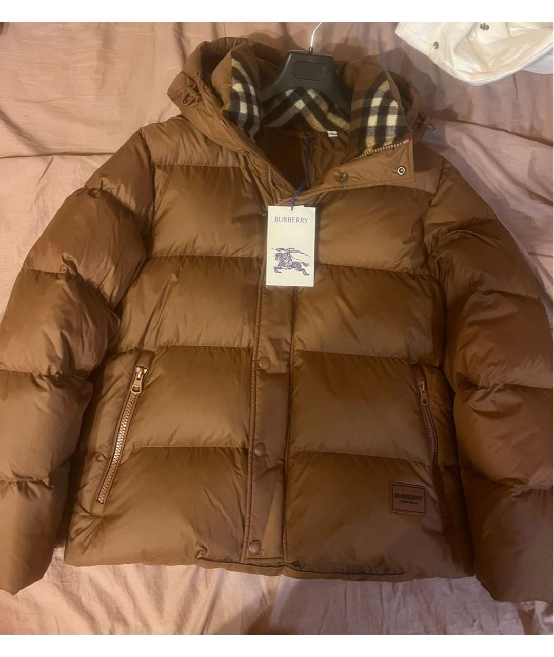 BURBERRY Коричневый пуховик, фото 5
