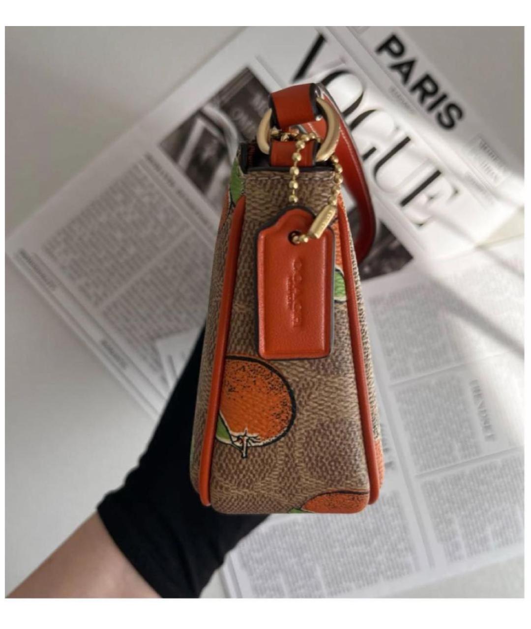 COACH Коричневая сумка через плечо, фото 5