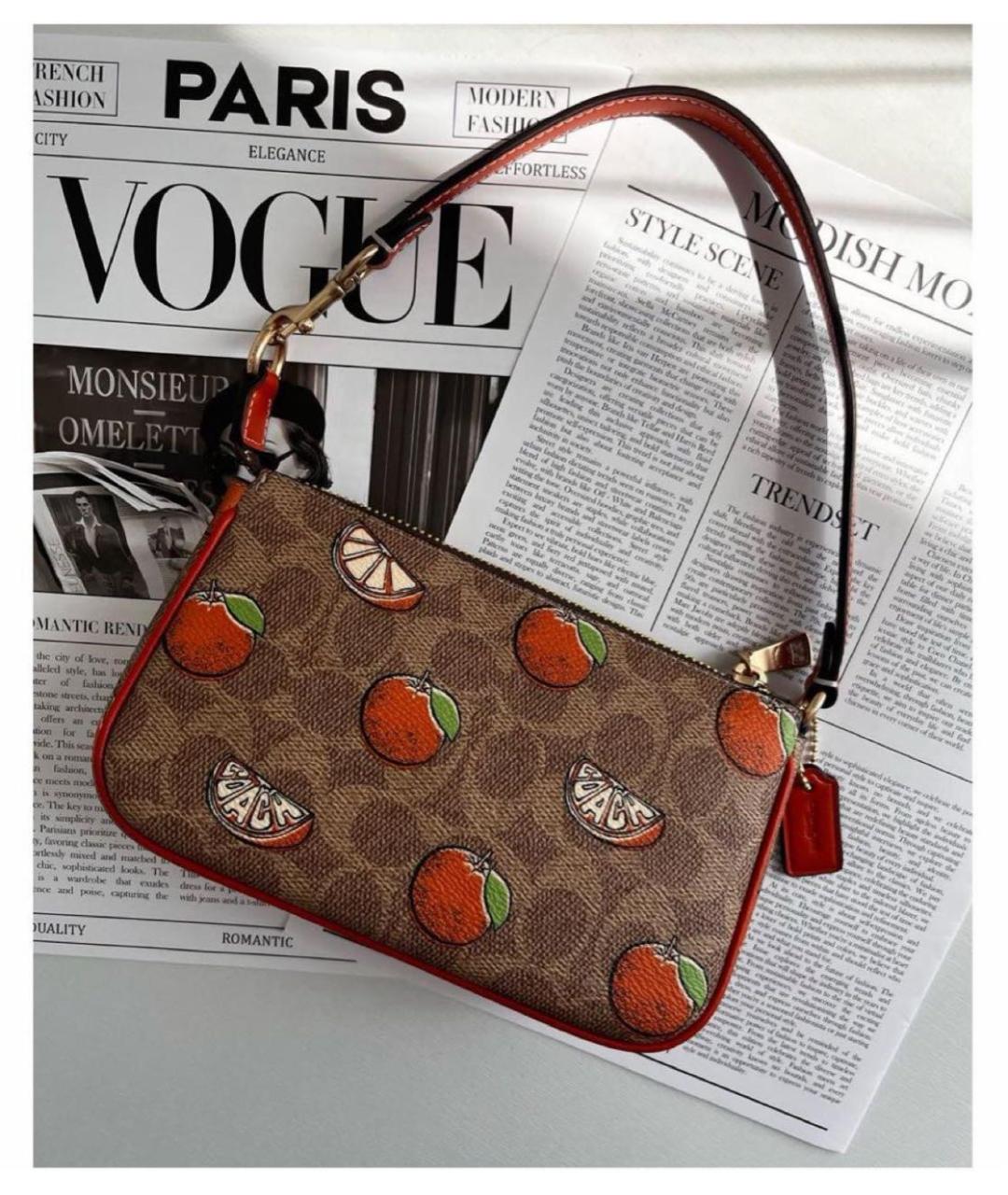 COACH Коричневая сумка через плечо, фото 3