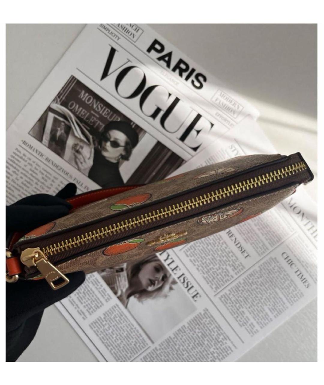 COACH Коричневая сумка через плечо, фото 7