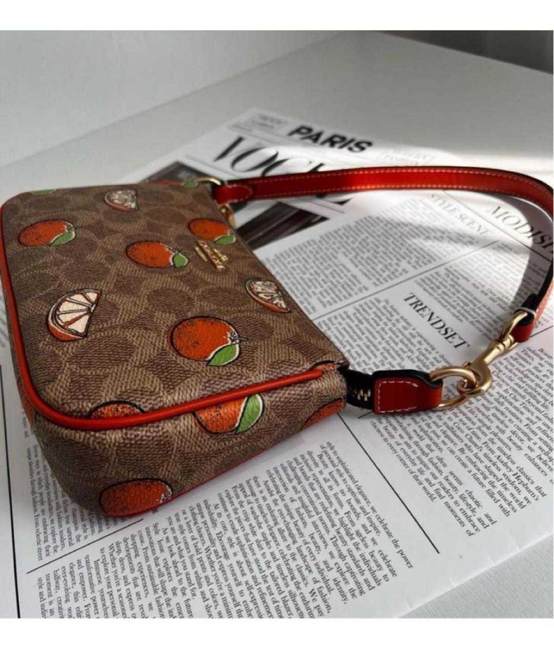 COACH Коричневая сумка через плечо, фото 4