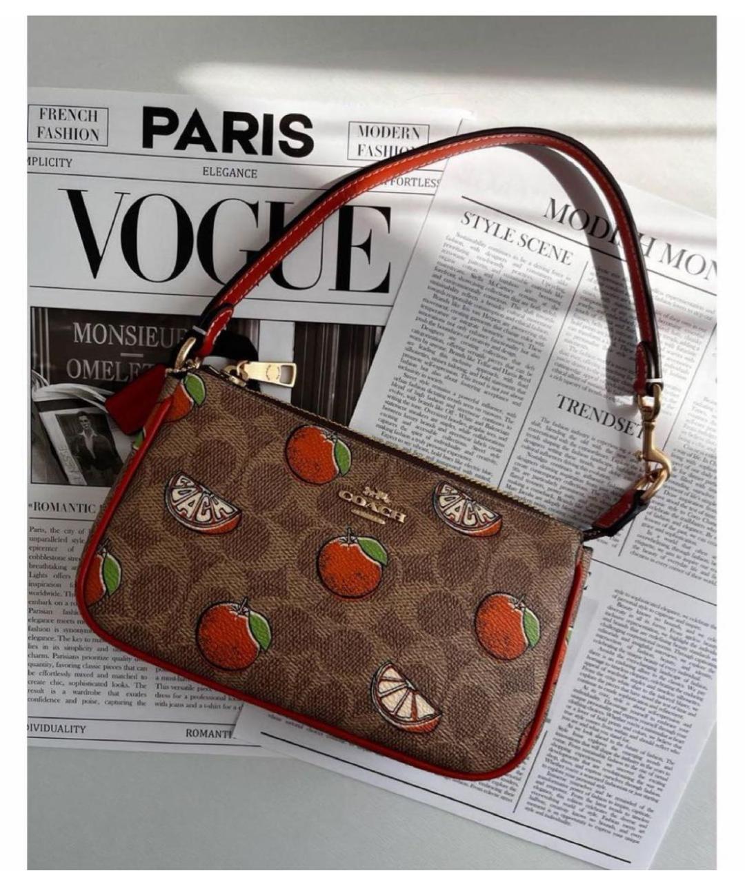 COACH Коричневая сумка через плечо, фото 2