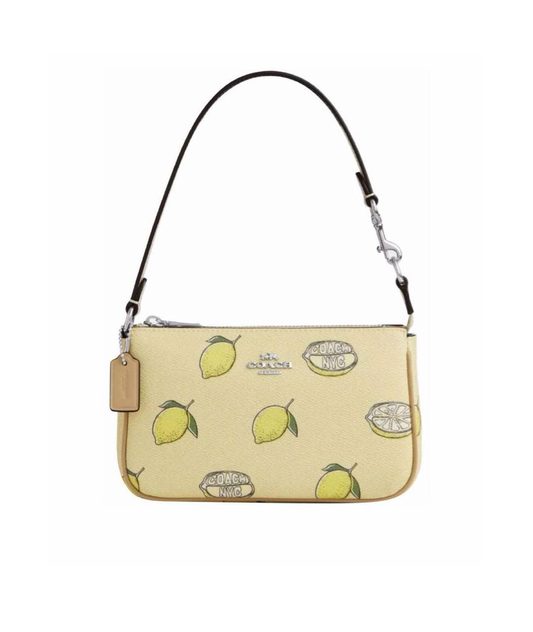 COACH Желтая сумка через плечо, фото 9