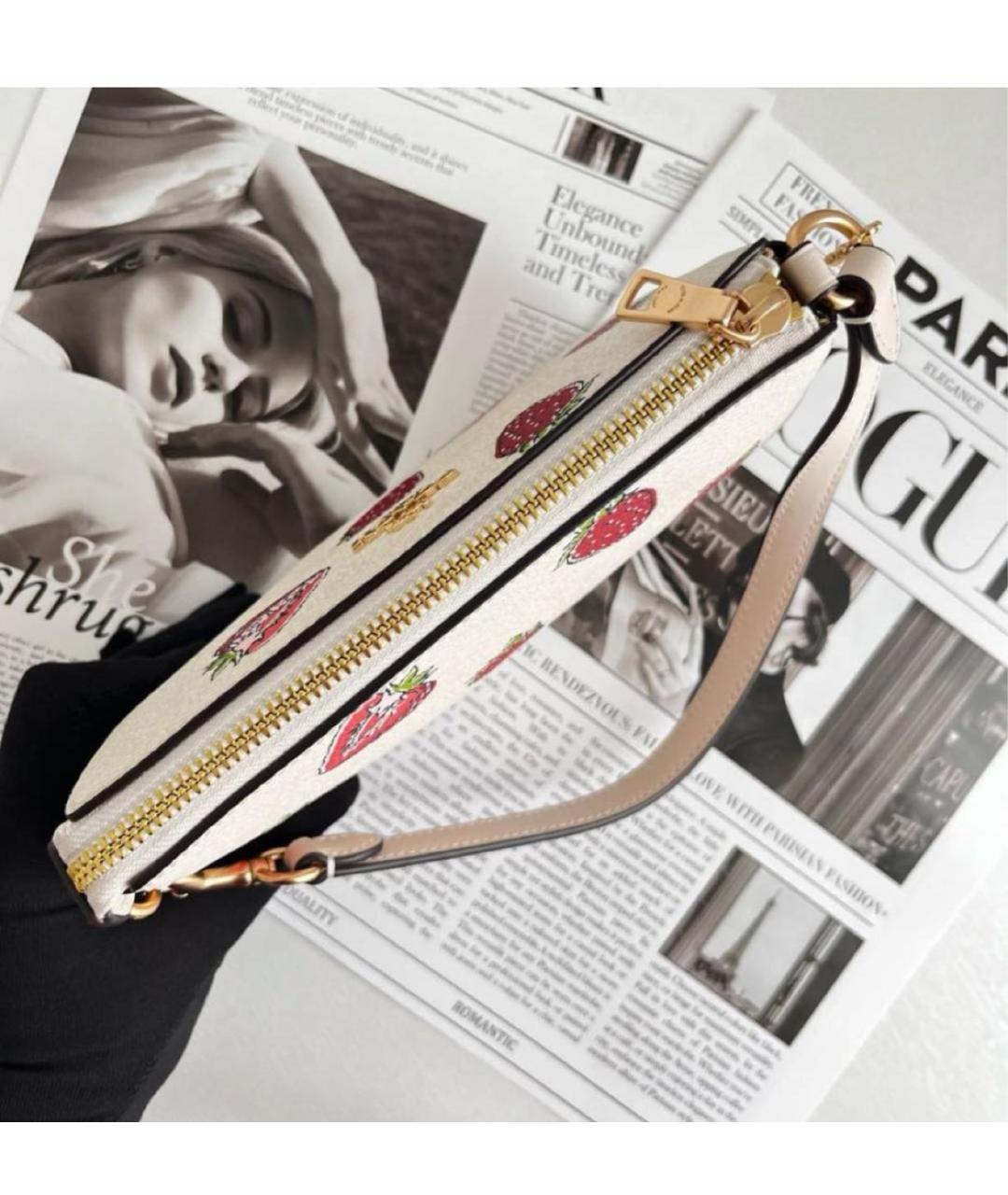 COACH Белая сумка через плечо, фото 5