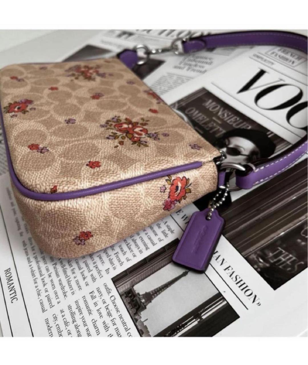 COACH Бежевая сумка через плечо, фото 4