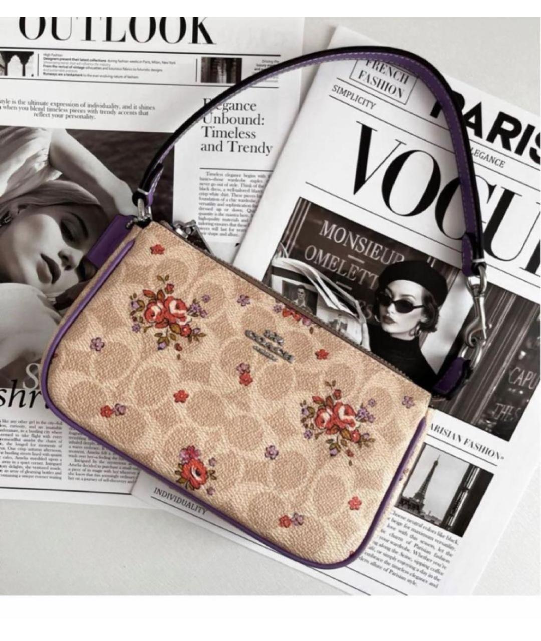 COACH Бежевая сумка через плечо, фото 2