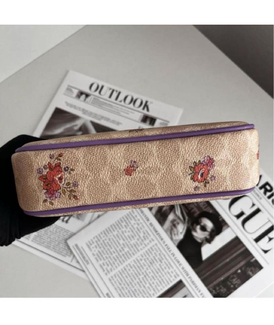 COACH Бежевая сумка через плечо, фото 5