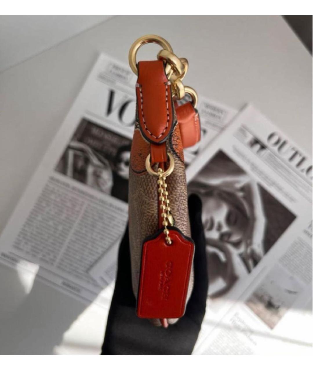 COACH Коричневая сумка через плечо, фото 6