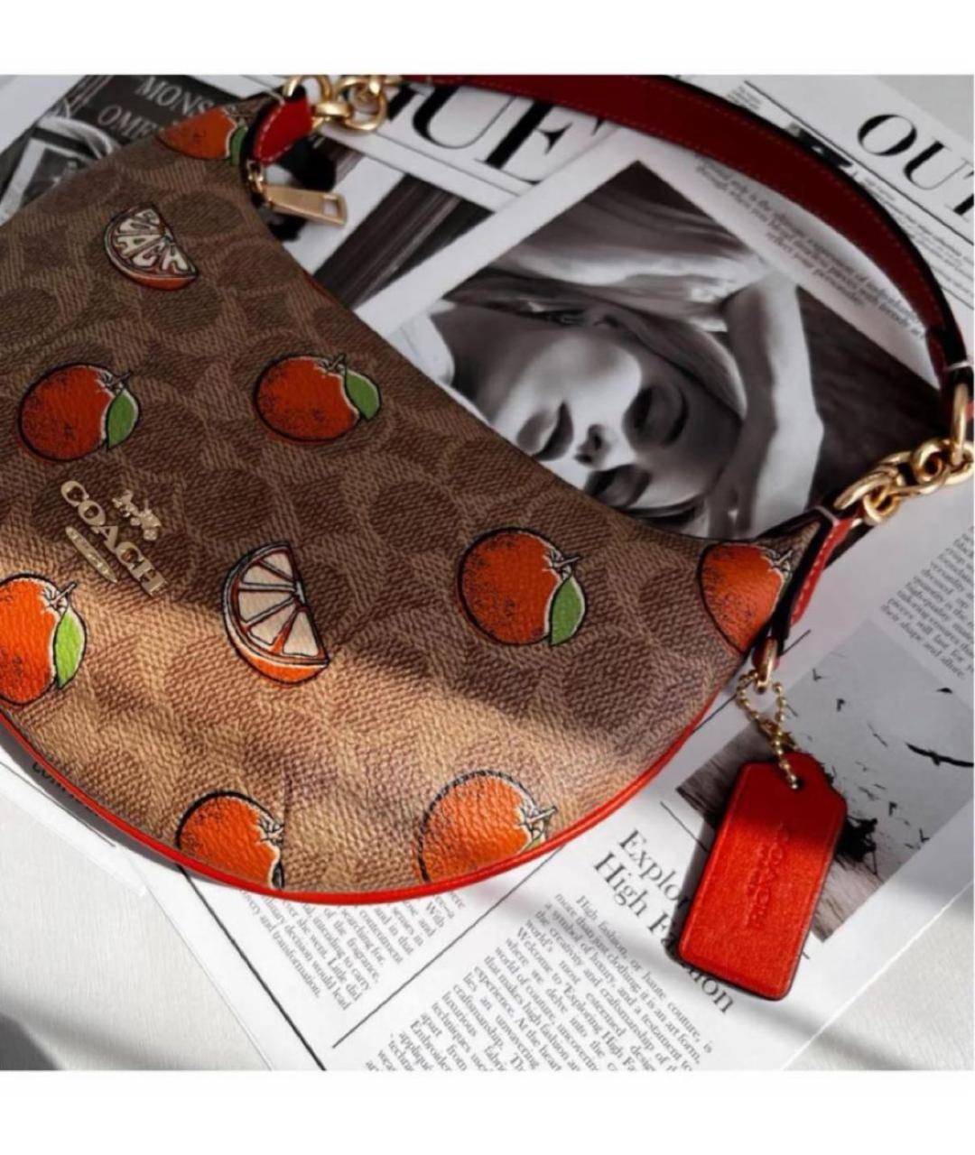 COACH Коричневая сумка через плечо, фото 4
