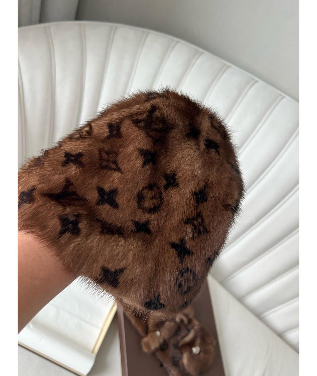 LOUIS VUITTON Коричневая шапка, фото 3