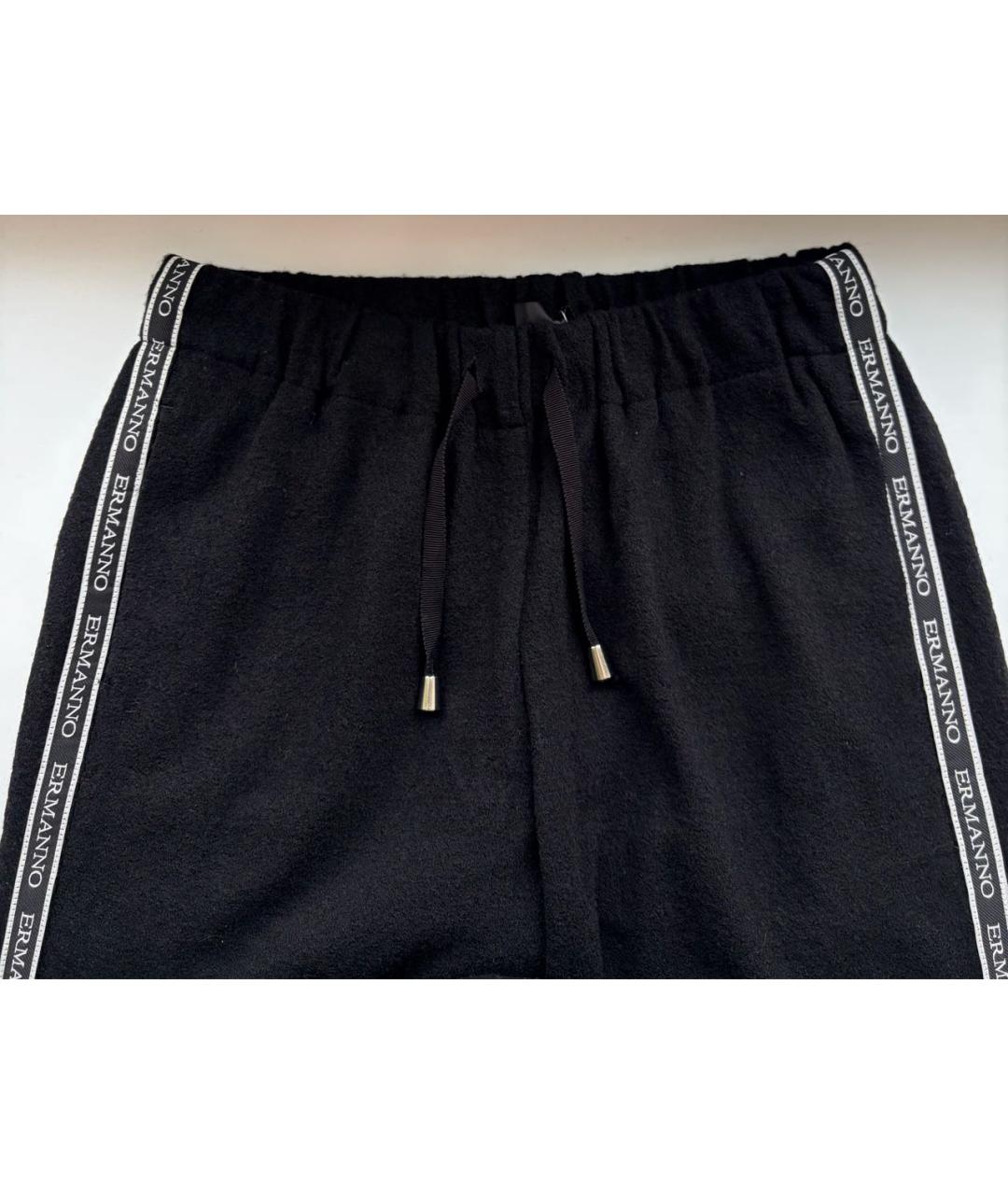 ERMANNO SCERVINO Черные шерстяные спортивные брюки и шорты, фото 4