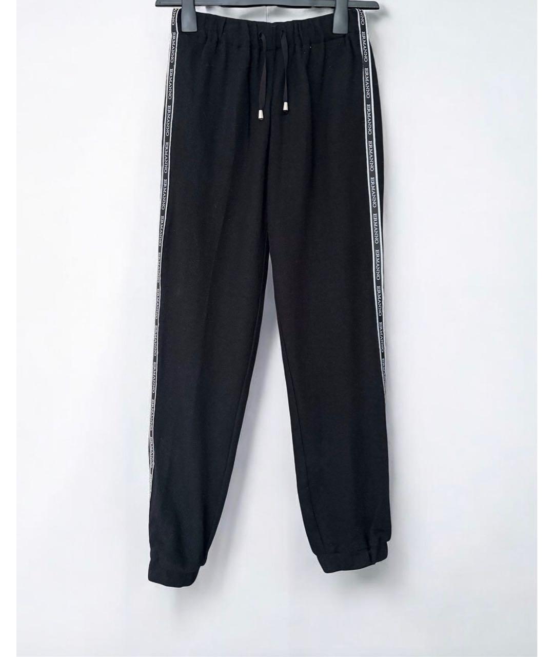 ERMANNO SCERVINO Черные шерстяные спортивные брюки и шорты, фото 2