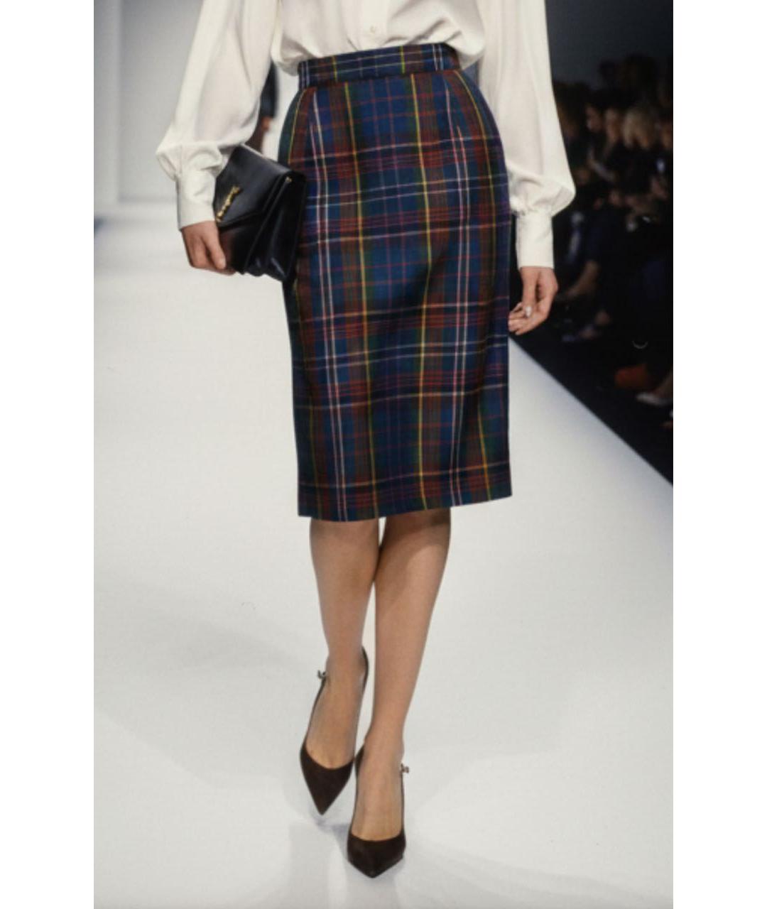 SAINT LAURENT Мульти юбка миди, фото 8