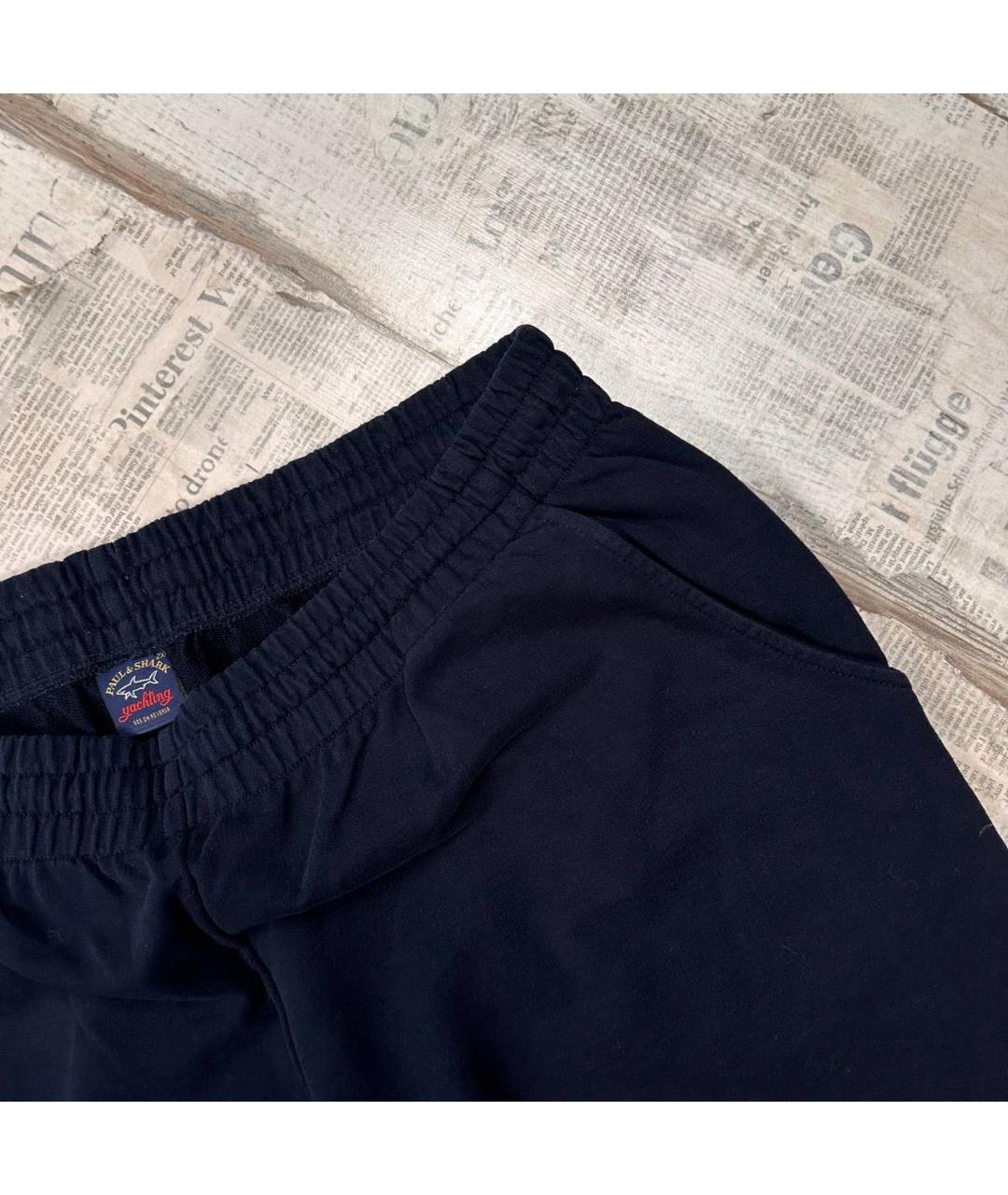 PAUL & SHARK Темно-синие хлопковые повседневные брюки, фото 3