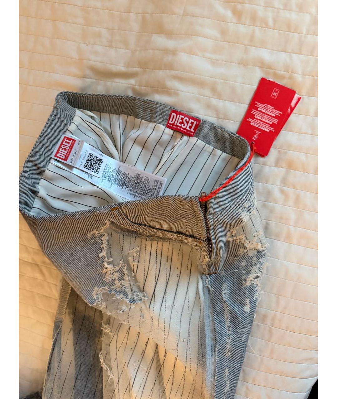 DIESEL Голубая деним юбка макси, фото 4