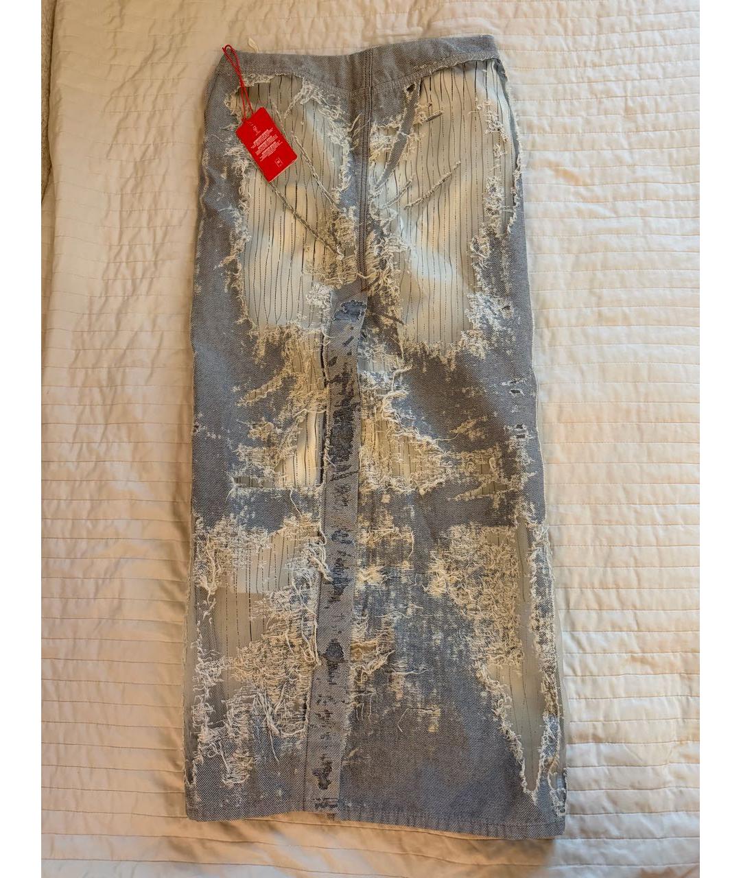 DIESEL Голубая деним юбка макси, фото 2