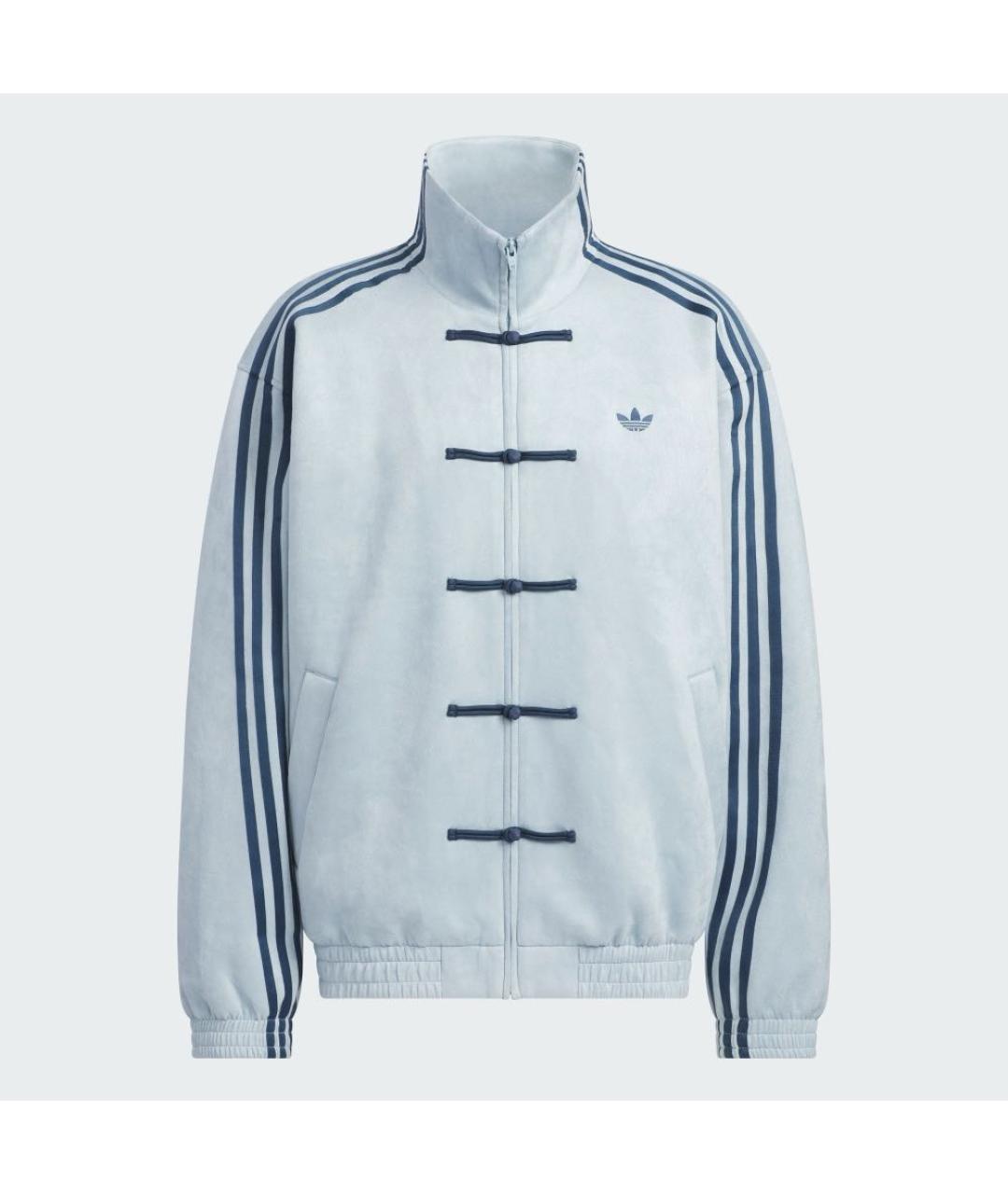 ADIDAS Голубая полиэстеровая куртка, фото 5