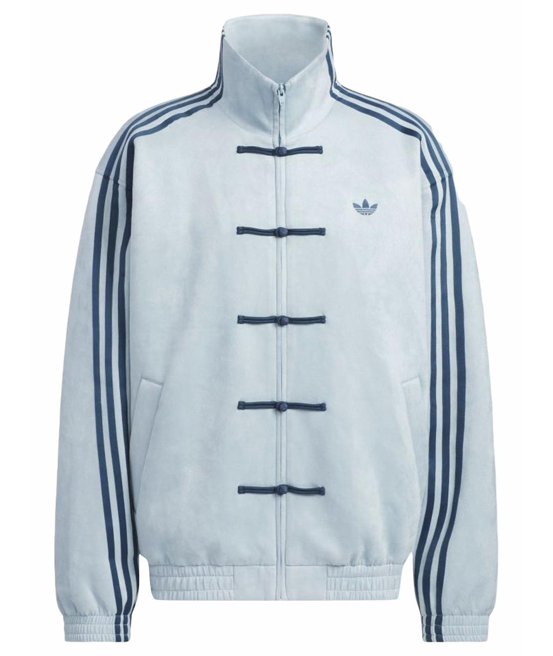 ADIDAS Голубая полиэстеровая куртка, фото 1