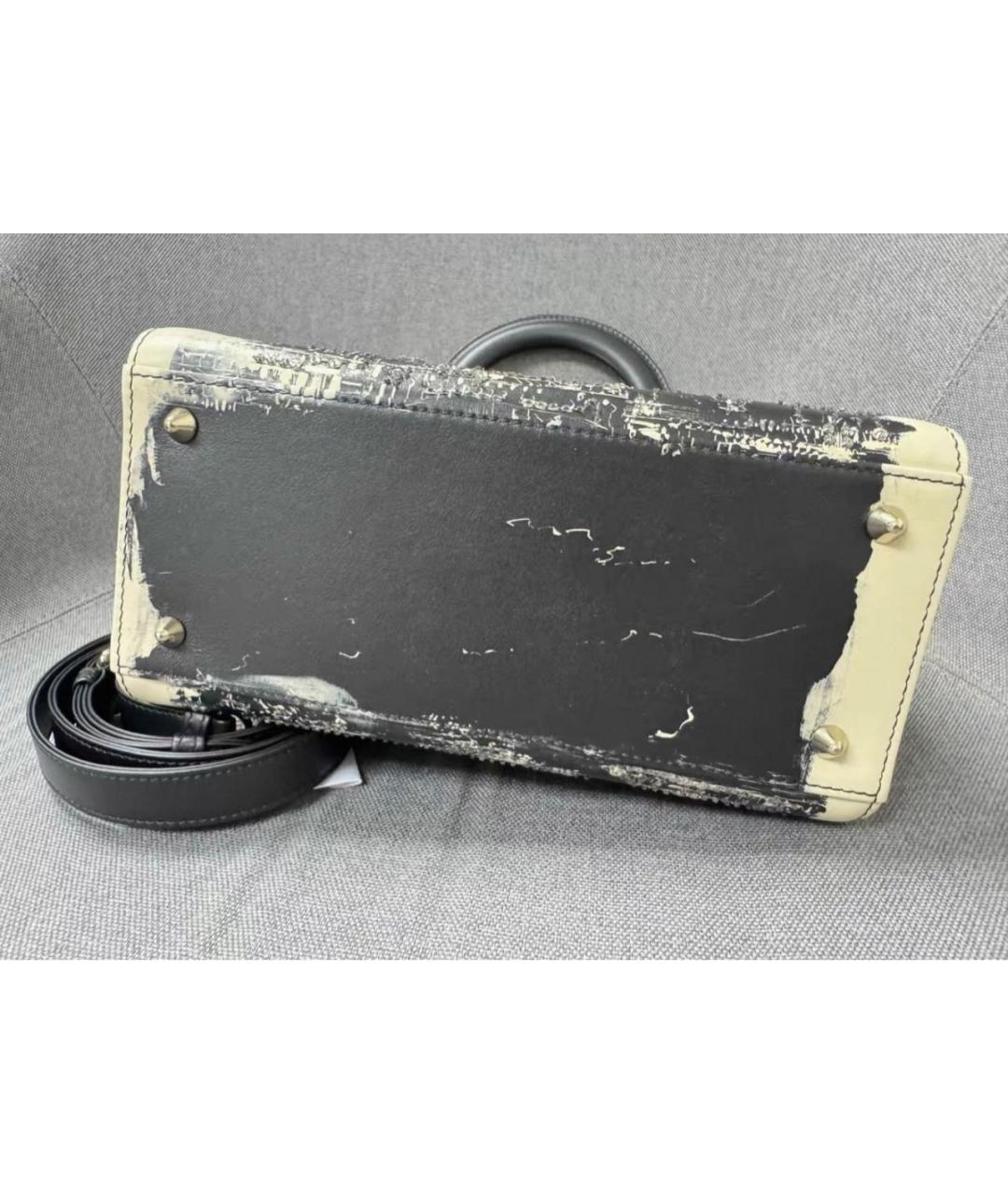 CHRISTIAN DIOR Черная кожаная сумка с короткими ручками, фото 8