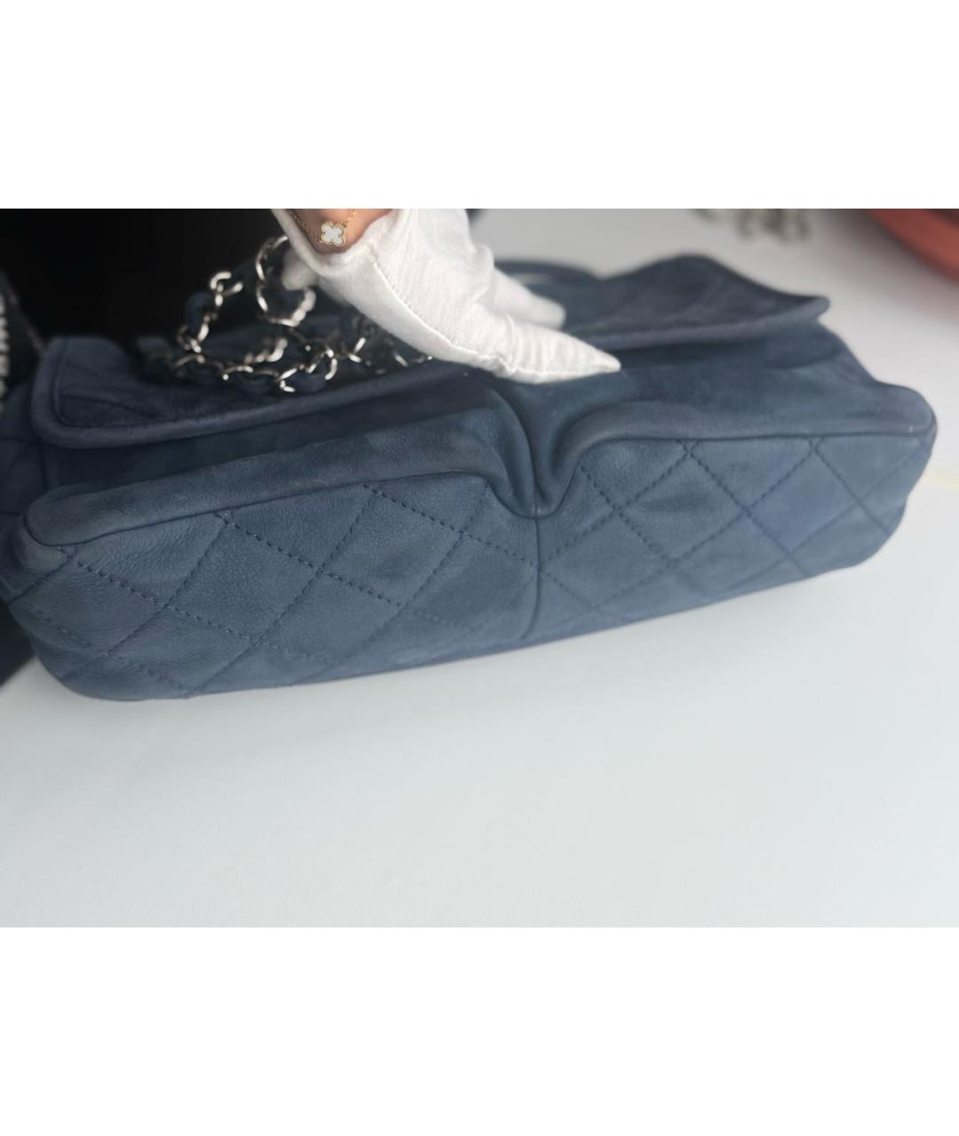 CHANEL Темно-синяя кожаная сумка через плечо, фото 4