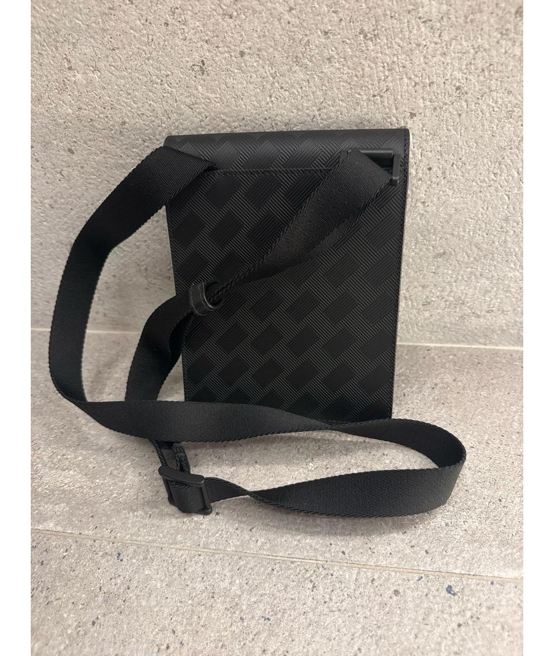 MONTBLANC Черная кожаная сумка на плечо, фото 4