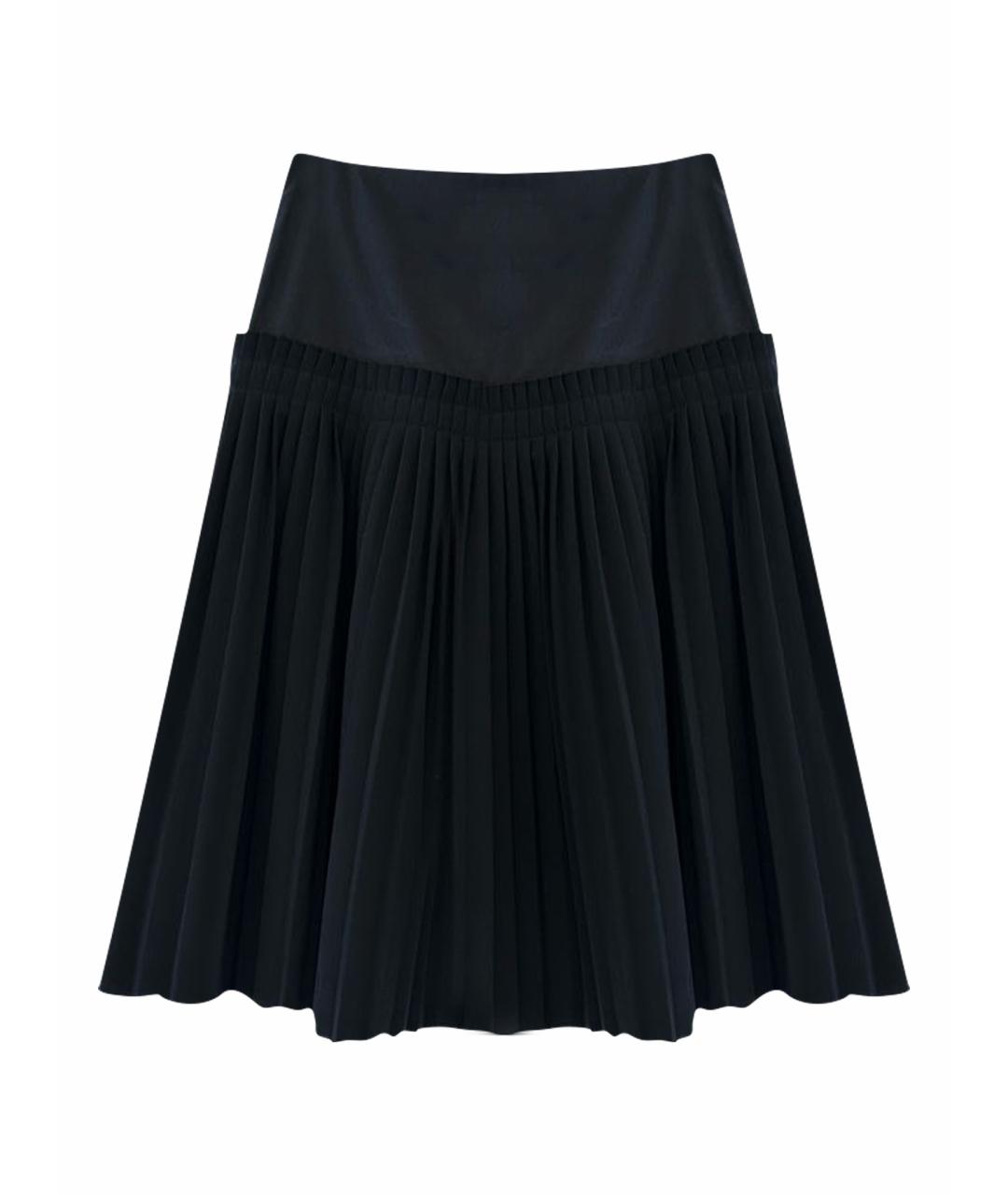 MM6 MAISON MARGIELA Черная шерстяная юбка миди, фото 1