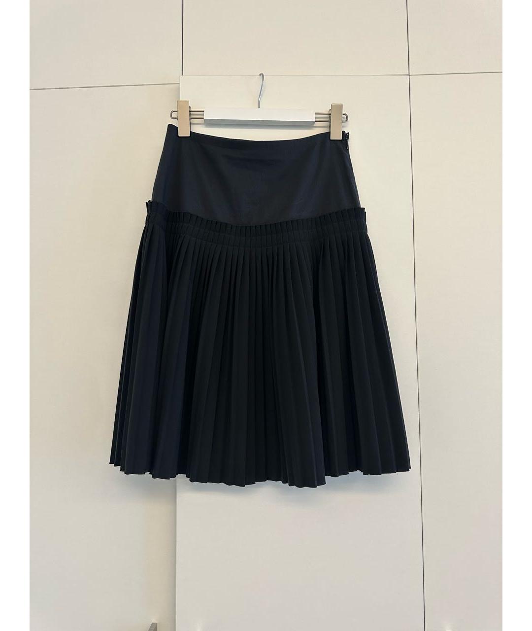 MM6 MAISON MARGIELA Черная шерстяная юбка миди, фото 8