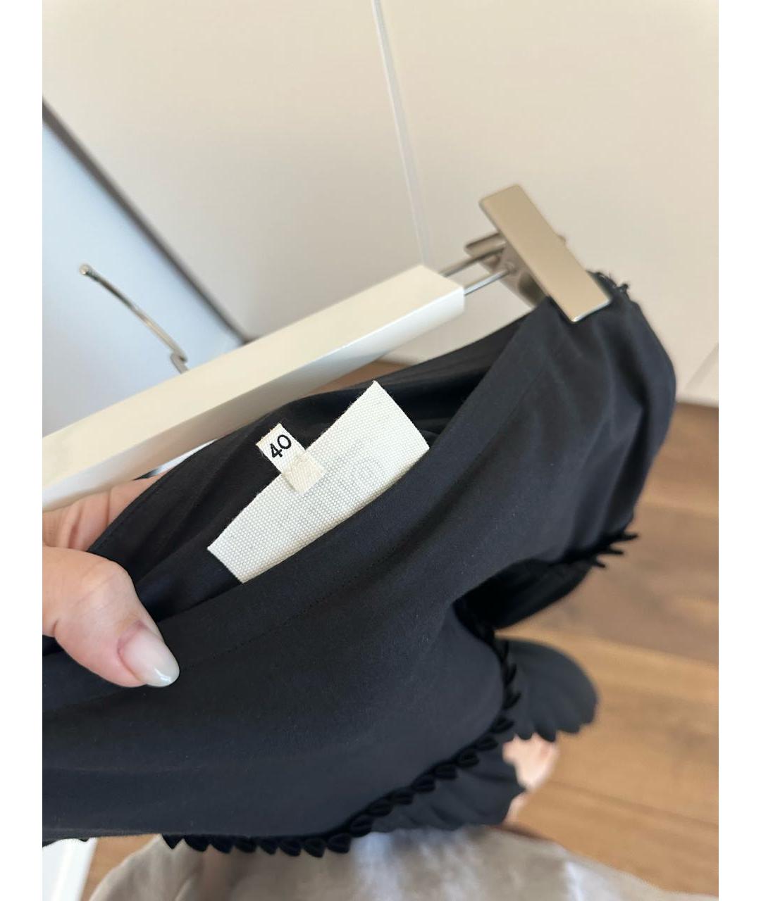 MM6 MAISON MARGIELA Черная шерстяная юбка миди, фото 6