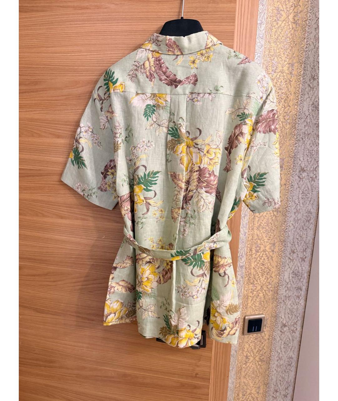 ZIMMERMANN Зеленая льняная рубашка, фото 5